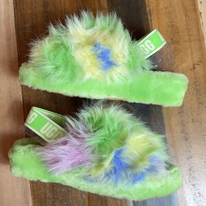 UGG FLUFF YEAH TIE DYE Slide Slipper Sandals
